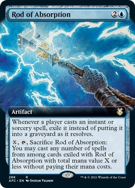 Image for Rod of Absorption (Extended Art) (288) - Magic: The Gathering