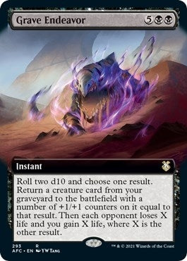 Image for Grave Endeavor (Extended Art) (293) - Magic: The Gathering