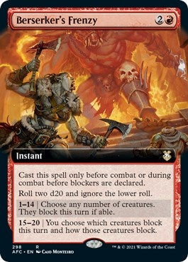 Image for Berserker's Frenzy (Extended Art) (298) - Magic: The Gathering
