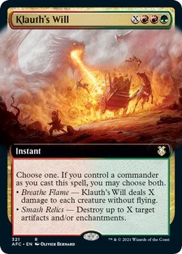 Image for Klauth's Will (Extended Art) (321) (AFC) - Magic: The Gathering