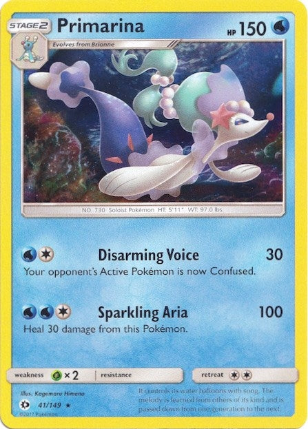 Image for Primarina - 41/149 (Water Web Holo) (041/149) (MCAP) - Pokemon