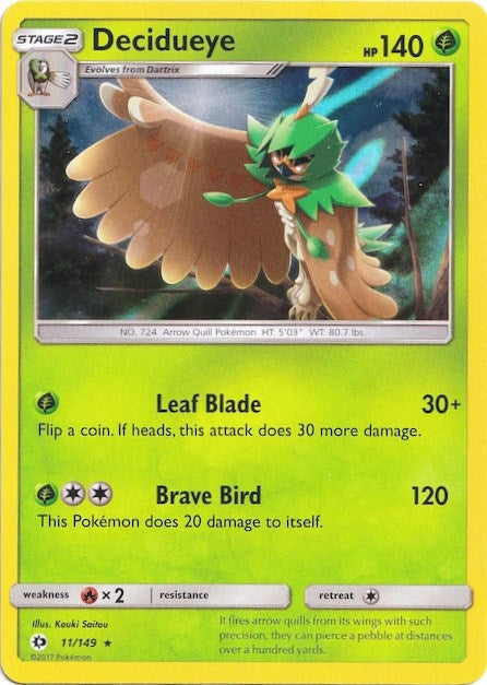 Image for Decidueye - 11/149 (Water Web Holo) (011/149) (MCAP) - Pokemon
