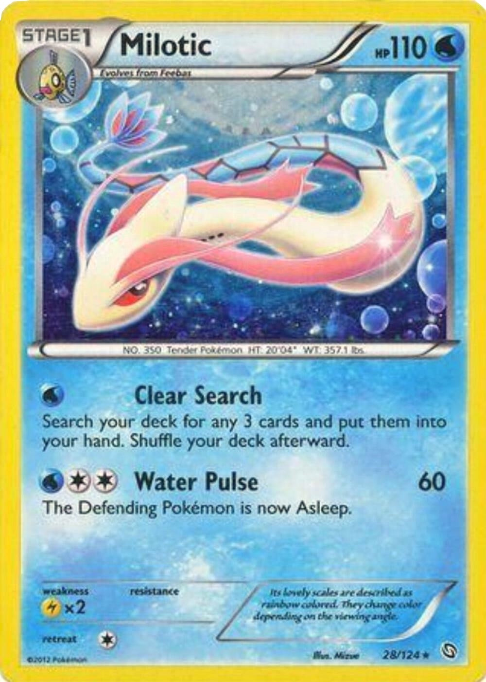 Image for Milotic - 28/124 (Cosmos Holo) (028/124) (BLE) - Pokemon