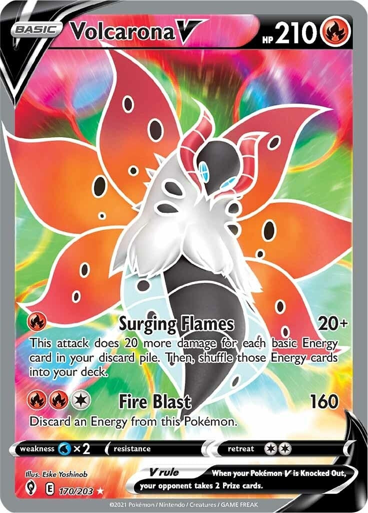 Image for Volcarona V (Full Art) (170/203) (SWSH07) - Pokemon