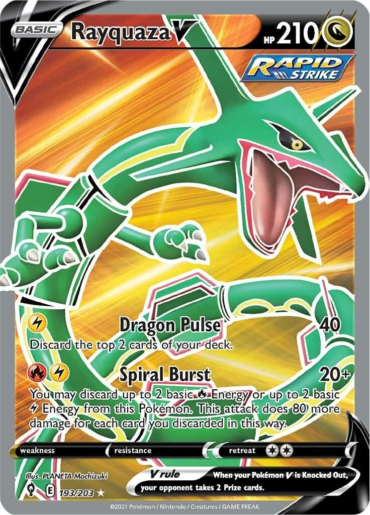 Image for Rayquaza V (Full Art) (193/203) (SWSH07) - Pokemon