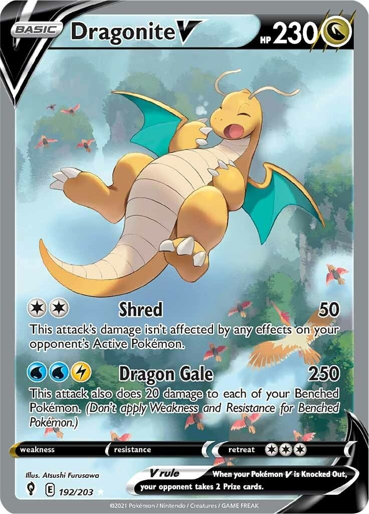 Image for Dragonite V (Alternate Full Art) (192/203) (SWSH07) - Pokemon