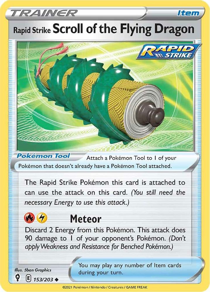 Rapid Strike Scroll of the Flying Dragon (153/203) (SWSH07)