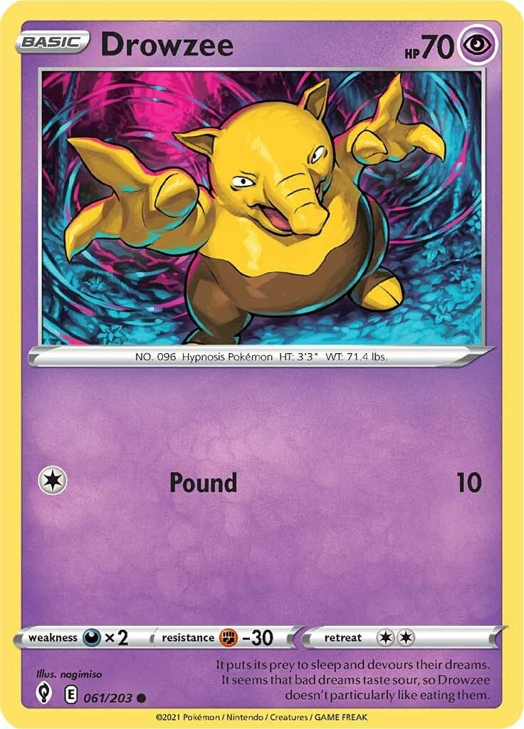 Image for Drowzee (061/203) (SWSH07) - Pokemon