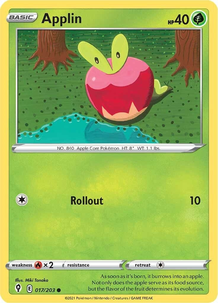 Image for Applin (017/203) (SWSH07) - Pokemon
