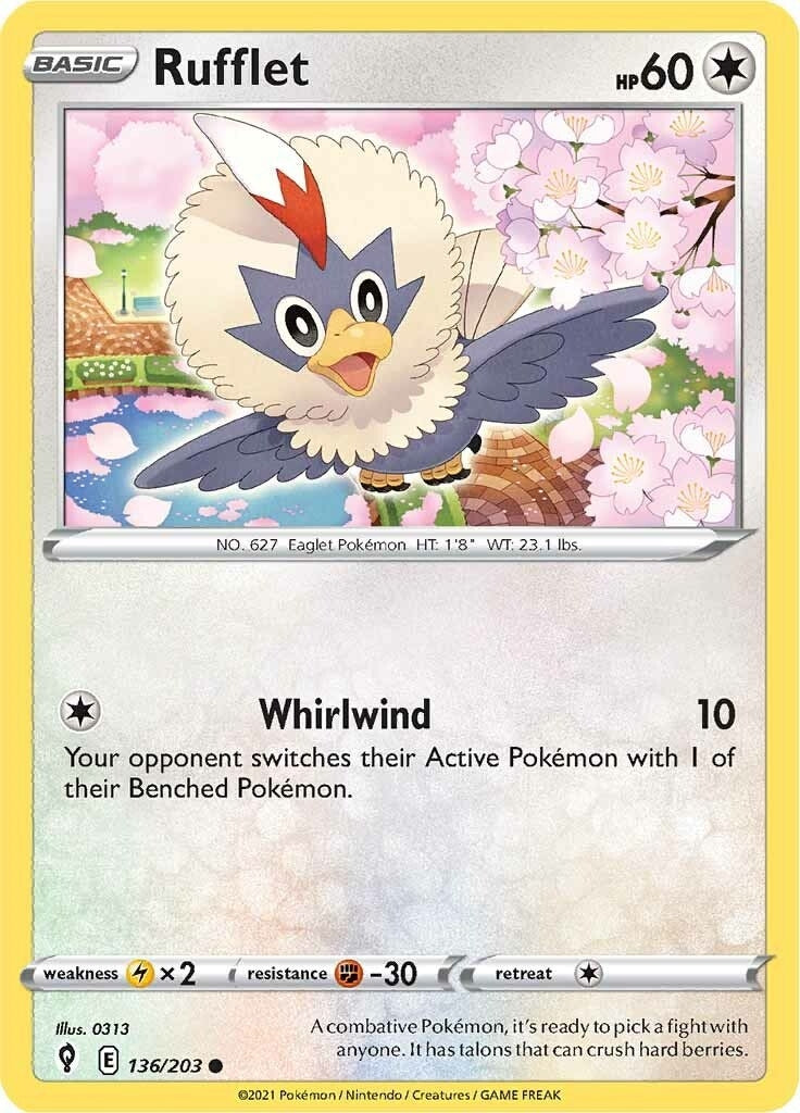 Image for Rufflet (136/203) (SWSH07) - Pokemon
