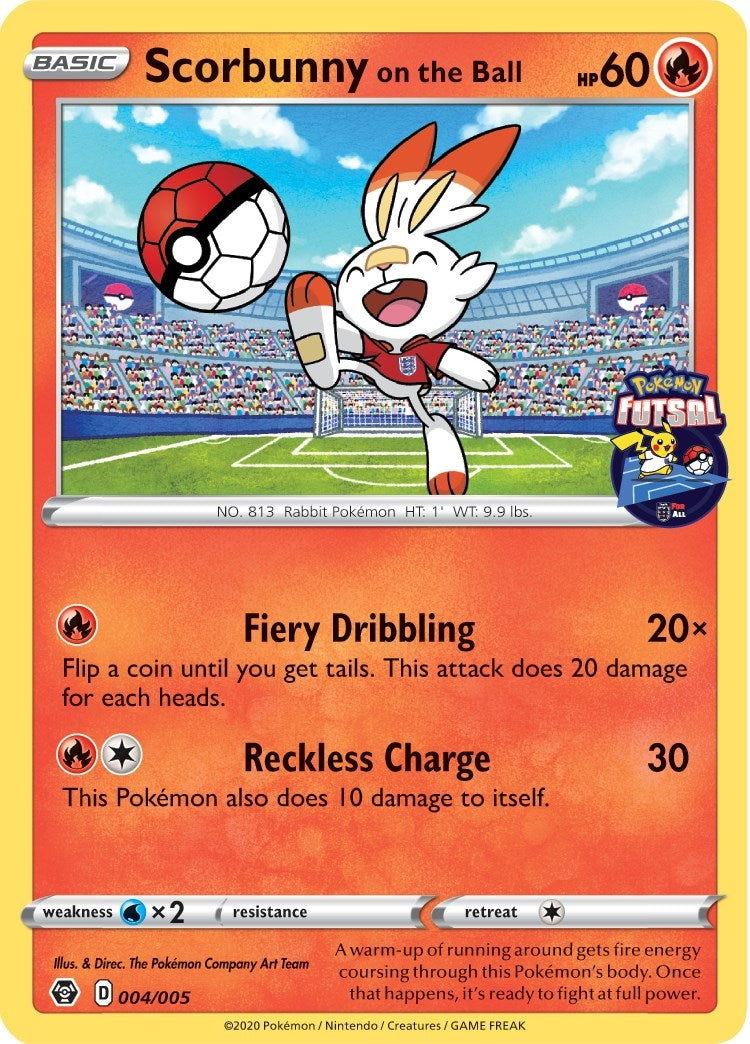 Image for Scorbunny on the Ball - 004/005 (Pokemon Futsal) (004/005) (MCAP) - Pokemon