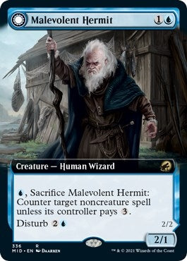 Image for Malevolent Hermit (Extended Art) (336) - Magic: The Gathering