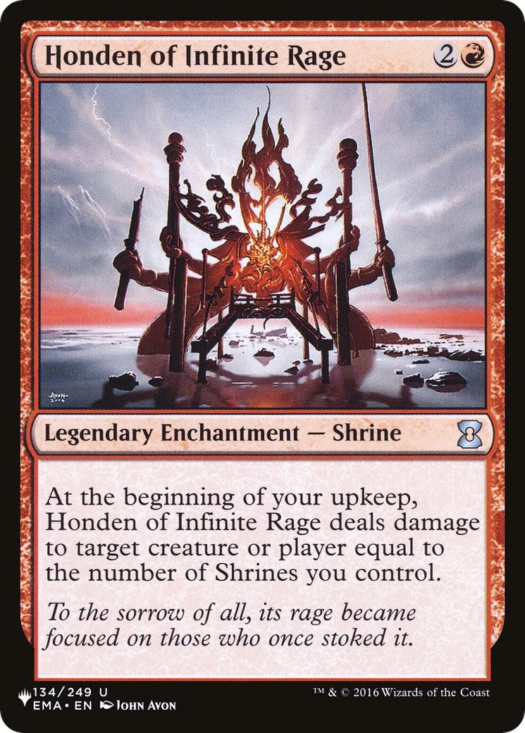 Image for Honden of Infinite Rage (134/249) - Magic: The Gathering