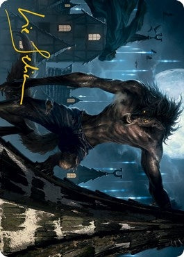 Image for Stalking Predator Art Card (Gold-Stamped Signature) (40) (ASMID) - Magic: The Gathering