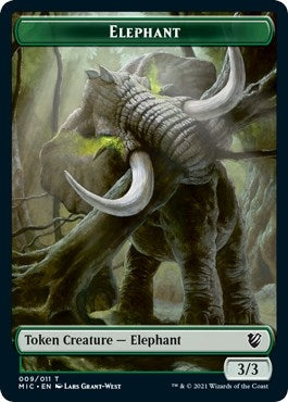 Image for Elephant // Spirit Double-Sided Token (9 // 2) (MIC) - Magic: The Gathering