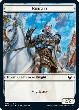 Image for Knight // Wolf Double-Sided Token (3 // 13) (MIC) - Magic: The Gathering