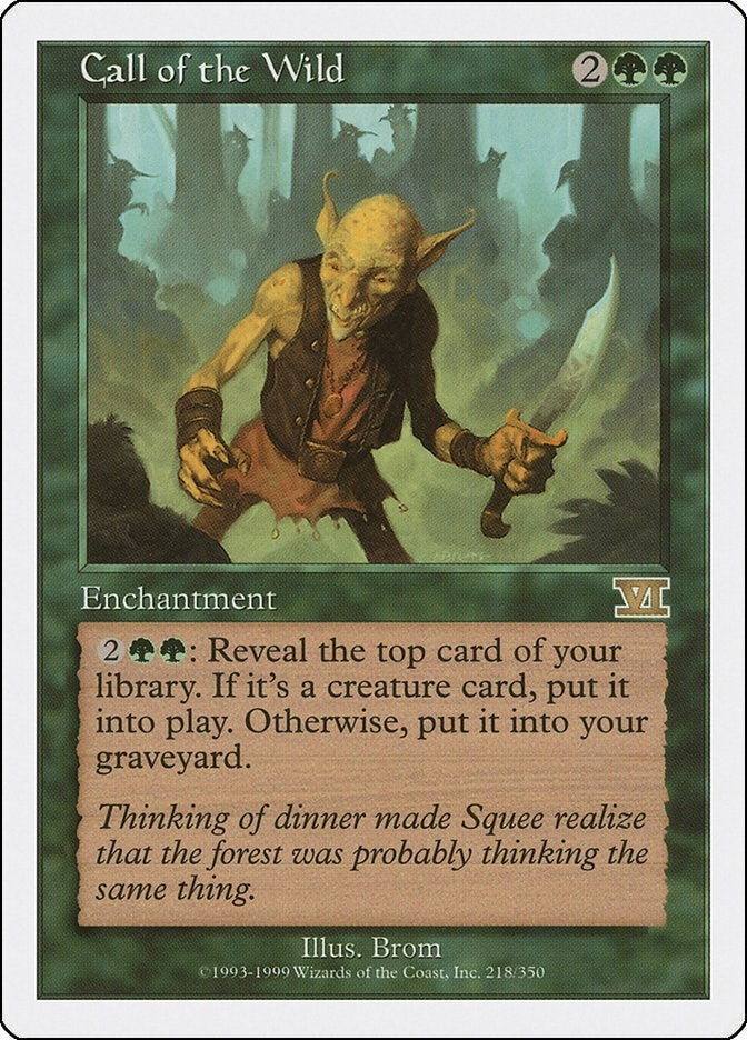 Image for Call of the Wild (218) (6ED) - Magic: The Gathering
