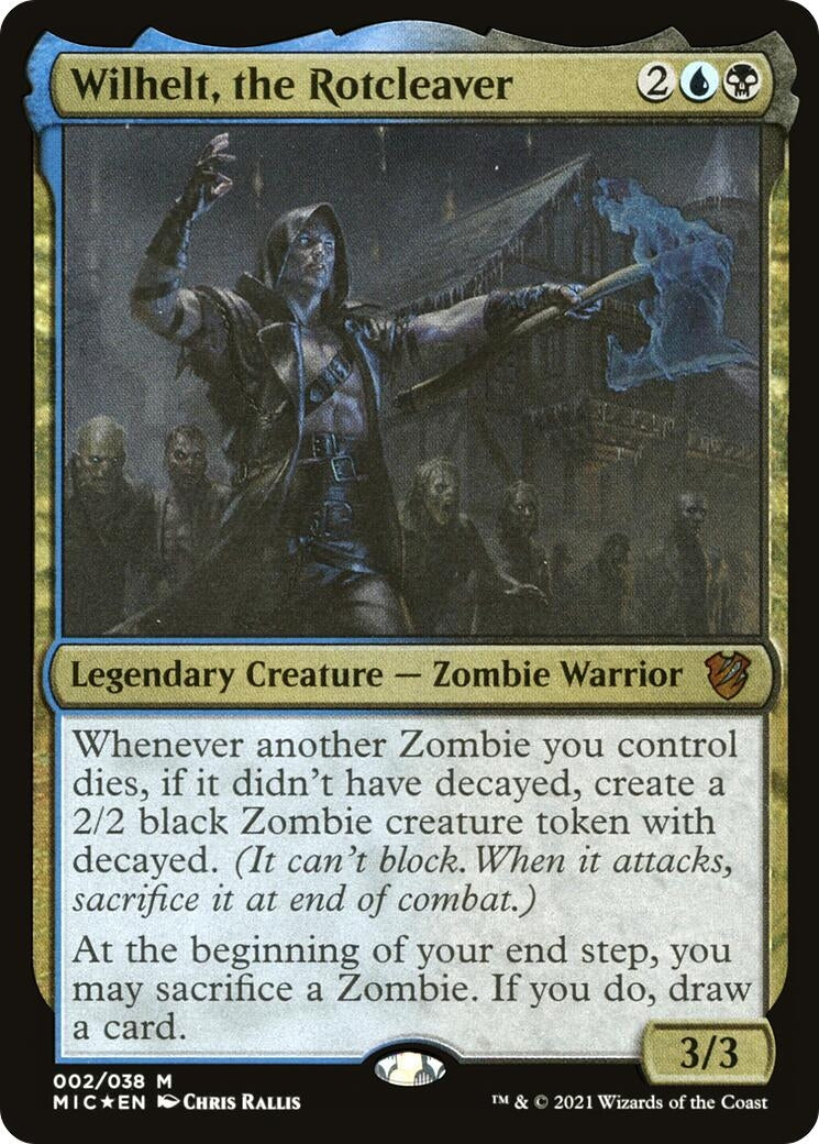 Image for Wilhelt, the Rotcleaver (Display Commander) - Thick Stock (2) (MIC) - Magic: The Gathering