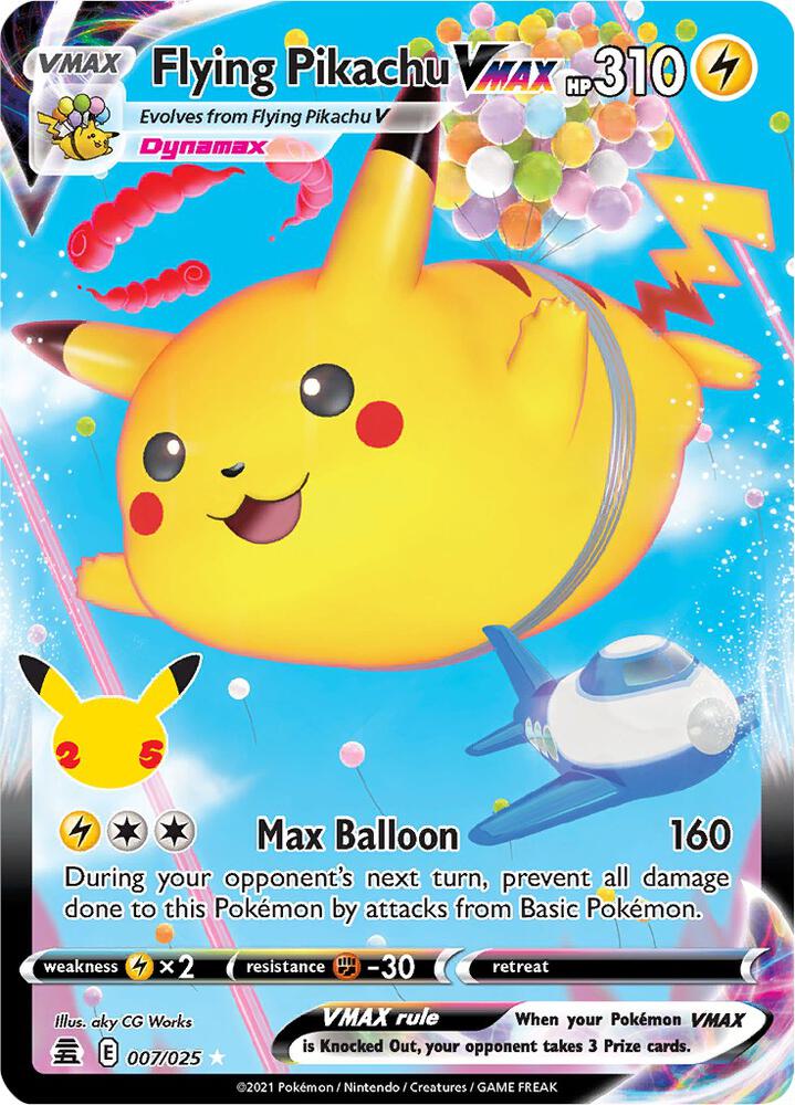 Image for Flying Pikachu VMAX (007/025) (CLB) - Pokemon