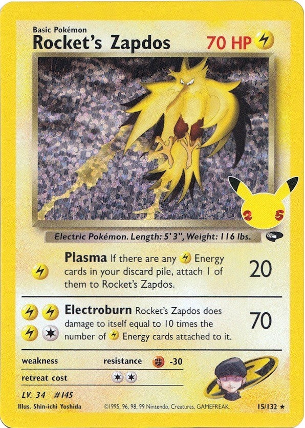 Image for Rocket's Zapdos (15/132) (CCC) - Pokemon