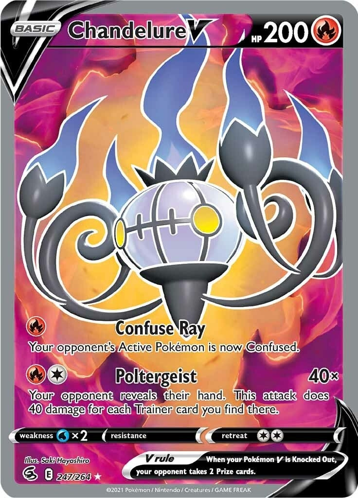 Image for Chandelure V (Full Art) (247/264) (SWSH08) - Pokemon