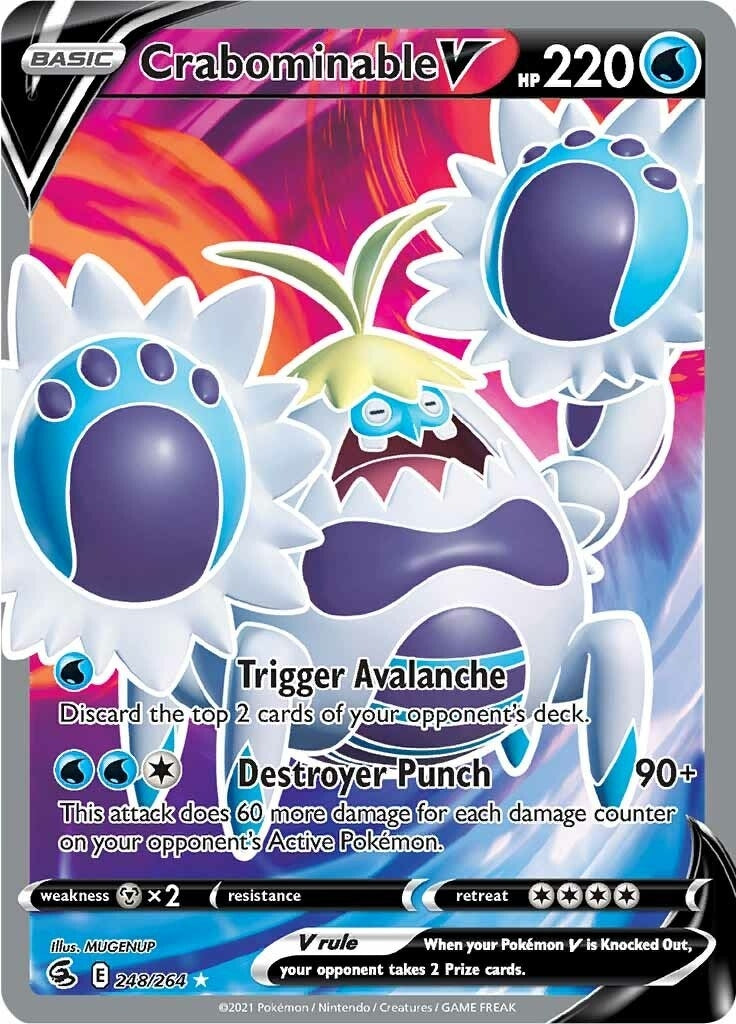 Image for Crabominable V (Full Art) (248/264) (SWSH08) - Pokemon