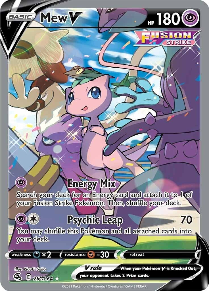 Image for Mew V (Alternate Full Art) (251/264) (SWSH08) - Pokemon