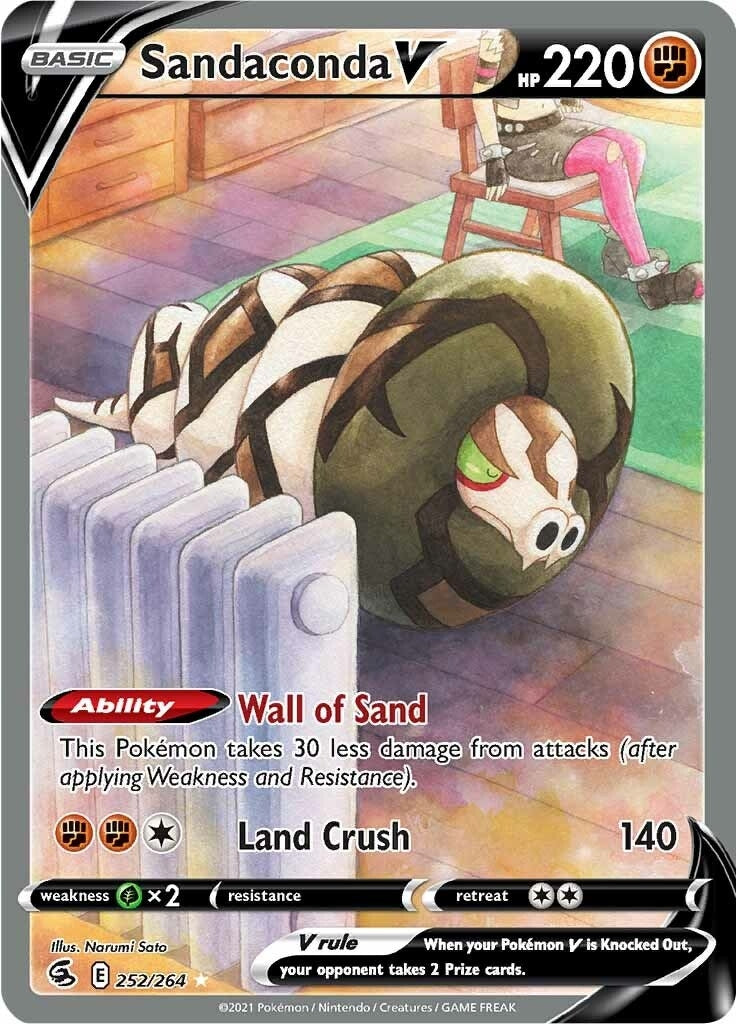 Image for Sandaconda V (Alternate Full Art) (252/264) (SWSH08) - Pokemon