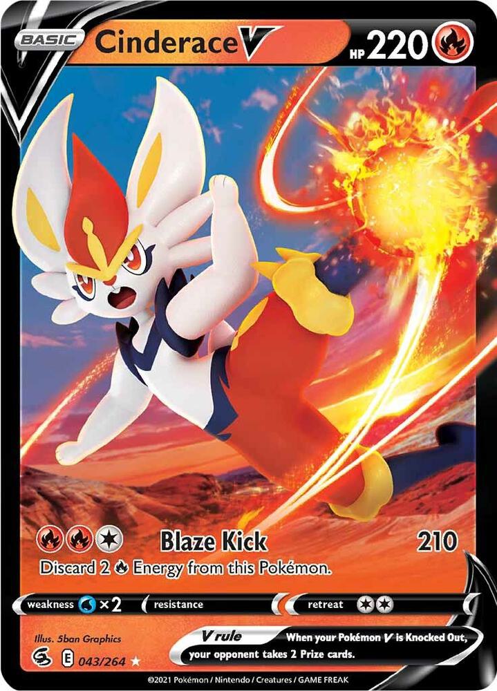 Image for Cinderace V (43) (043/264) (SWSH08) - Pokemon