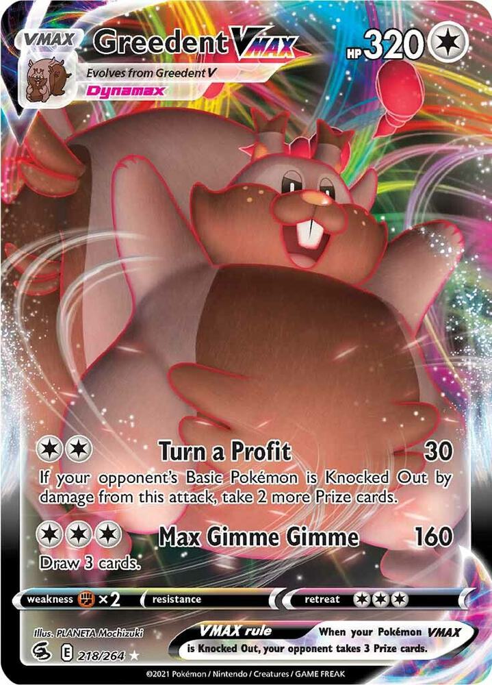 Image for Greedent VMAX (218/264) (SWSH08) - Pokemon