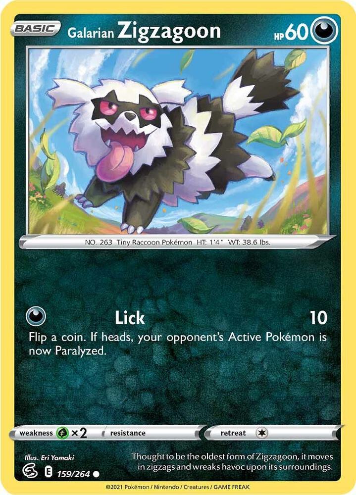 Image for Galarian Zigzagoon (159/264) (SWSH08) - Pokemon