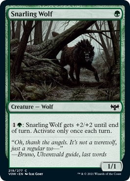 Image for Snarling Wolf (219) - Magic: The Gathering