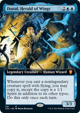 Image for Donal, Herald of Wings (Extended Art) (41) (VOC) - Magic: The Gathering