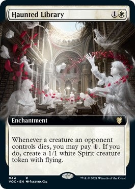 Image for Haunted Library (Extended Art) (44) (VOC) - Magic: The Gathering