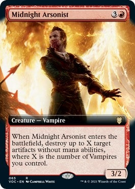 Image for Midnight Arsonist (Extended Art) (65) (VOC) - Magic: The Gathering