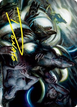 Image for Lunar Rejection Art Card (Gold-Stamped Signature) (23) - Magic: The Gathering