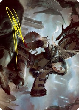 Image for Sawblade Slinger Art Card (Gold-Stamped Signature) (54) - Magic: The Gathering