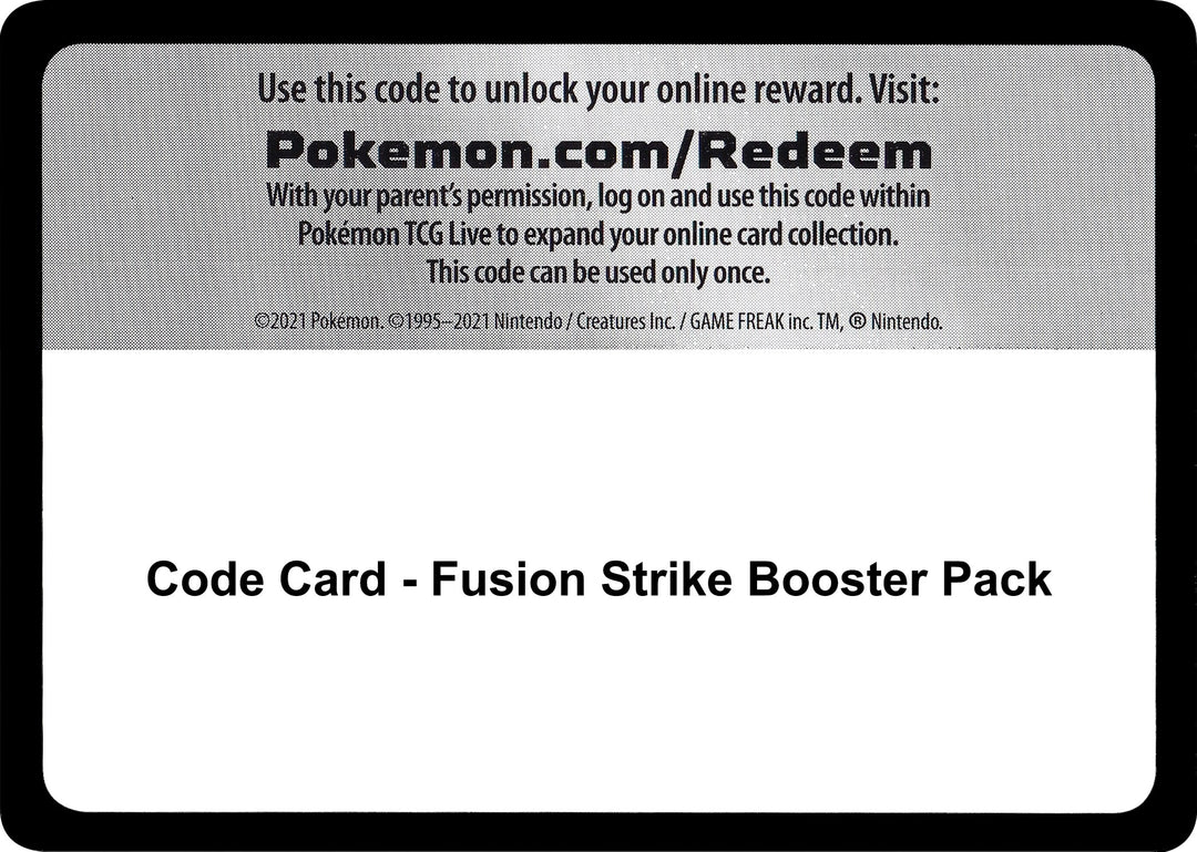 Image for Code Card - Fusion Strike Booster Pack (SWSH08) - Pokemon