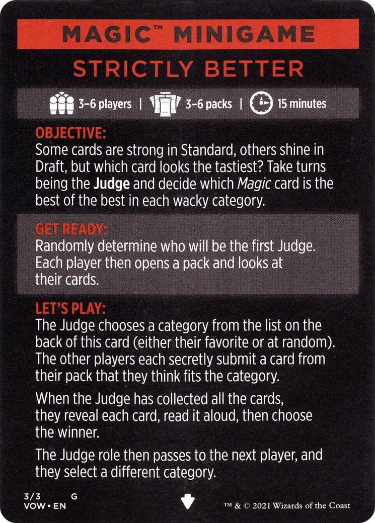 Image for Magic Minigame: Strictly Better (3) - Magic: The Gathering