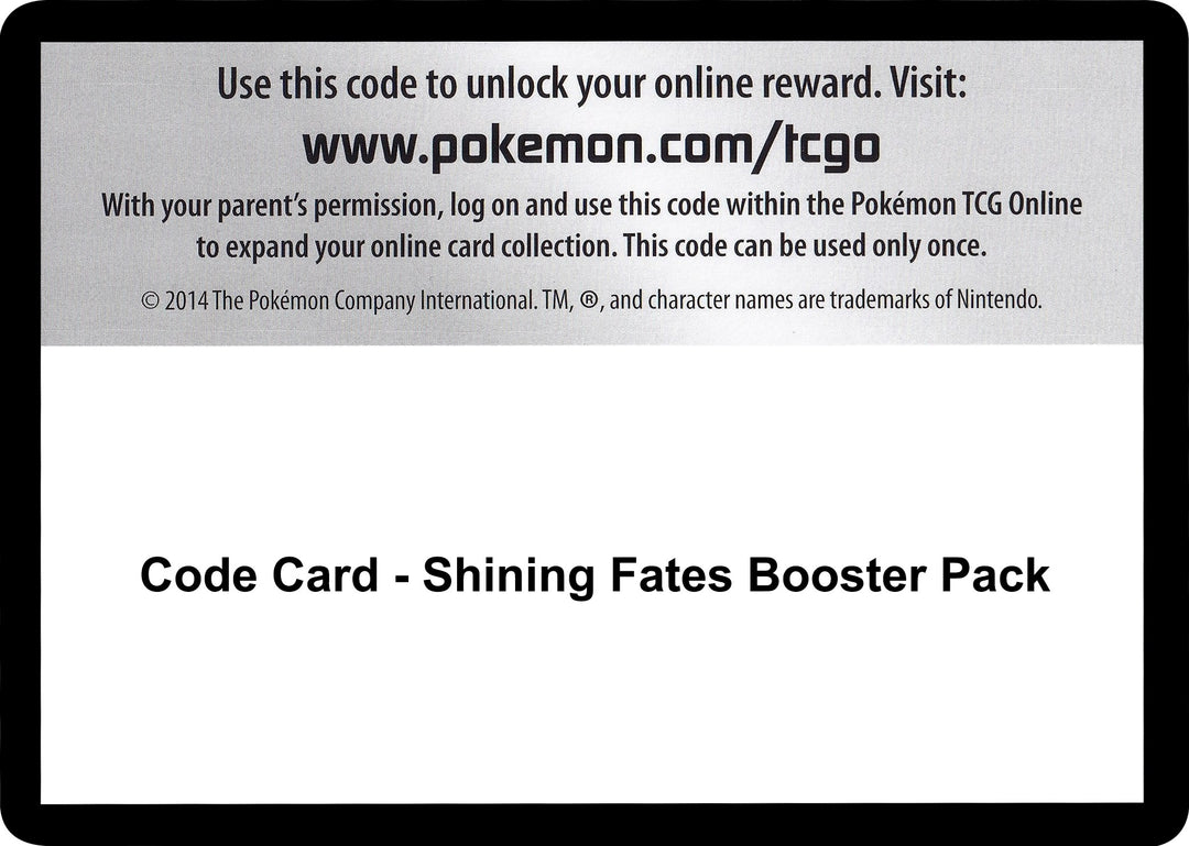 Image for Code Card - Shining Fates Booster Pack (SHF) - Pokemon