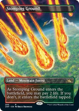 Image for Stomping Ground (Borderless) (280) (UNF) - Magic: The Gathering