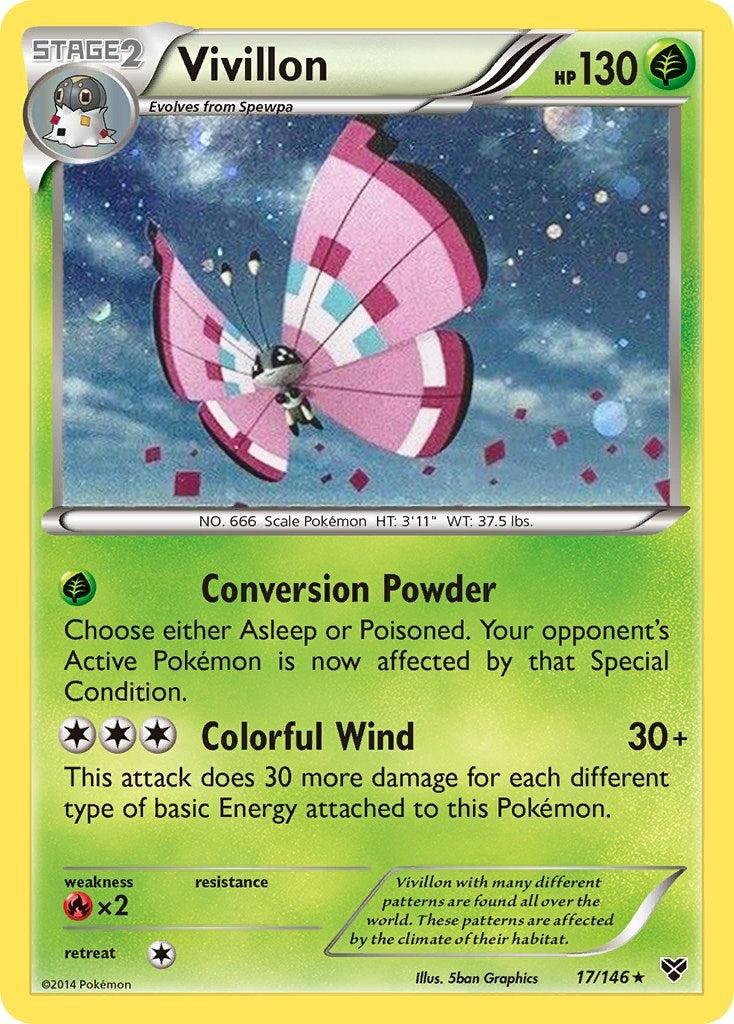 Image for Vivillon - 17/146 (Cosmos Holo) (017/146) (BLE) - Pokemon