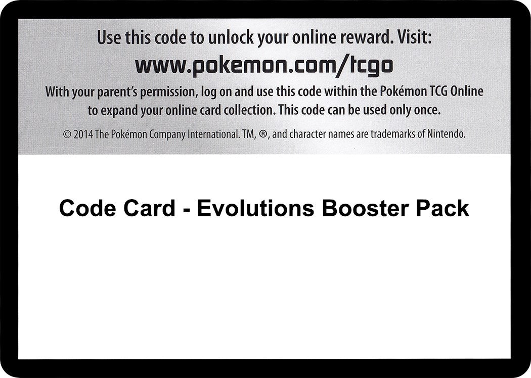 Image for Code Card - Evolutions Booster Pack (EVO) - Pokemon
