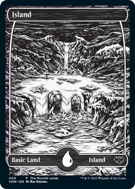 Image for Island (Moonlit Land) (Foil Etched) (409) - Magic: The Gathering