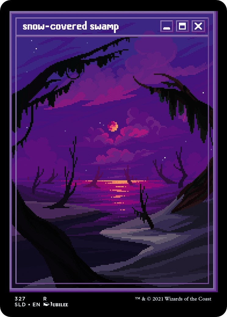 Image for Snow-Covered Swamp (PixelSnowLands.jpg) (327) - Magic: The Gathering
