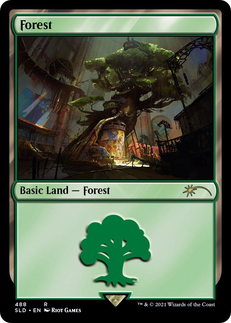 Image for Forest (Secret Lair x Arcane: Lands) (488) - Magic: The Gathering
