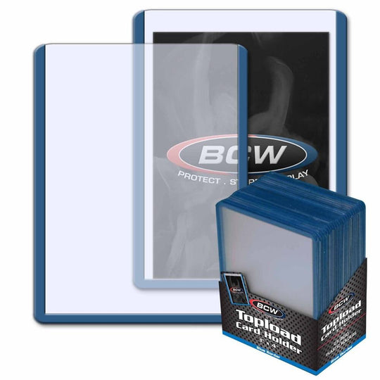 3" x 4" Topload Card Holder - Standard Blue Border (25-Count)