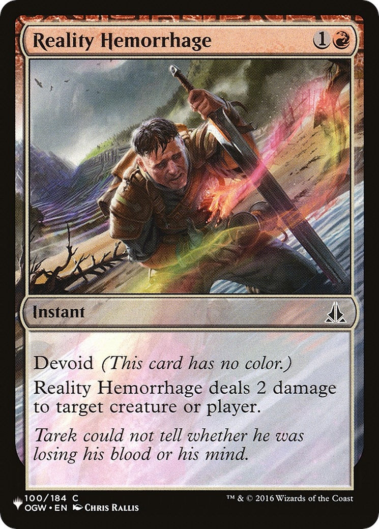 Image for Reality Hemorrhage (100/184) (LIST) - Magic: The Gathering