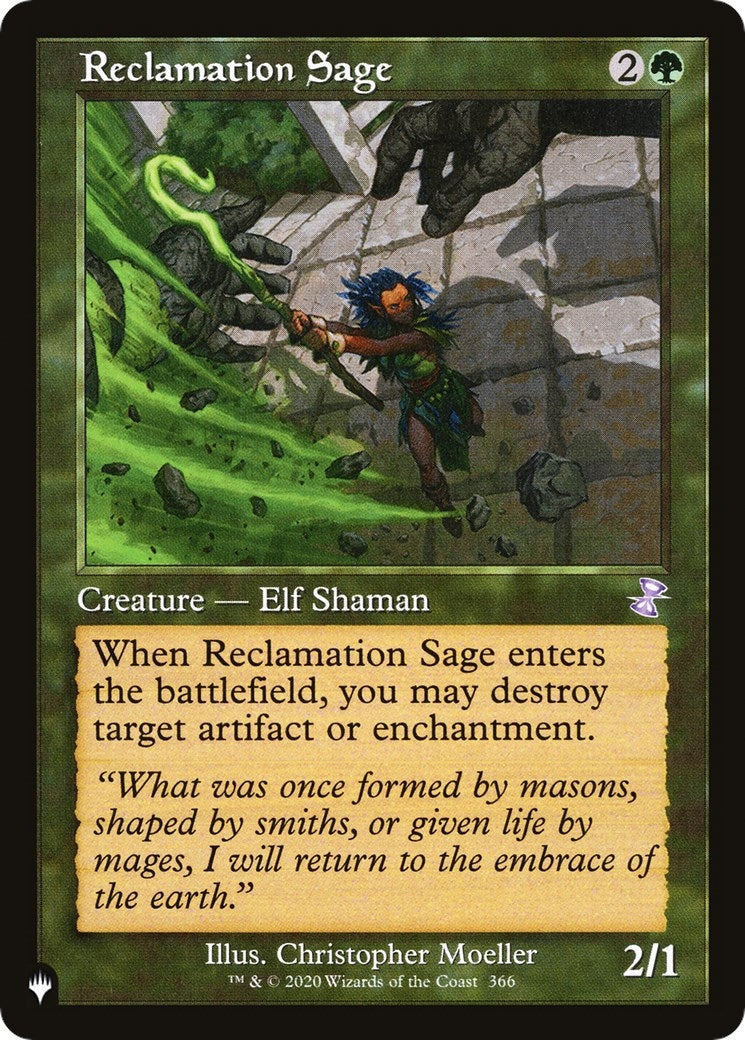 Image for Reclamation Sage (366/289) (LIST) - Magic: The Gathering