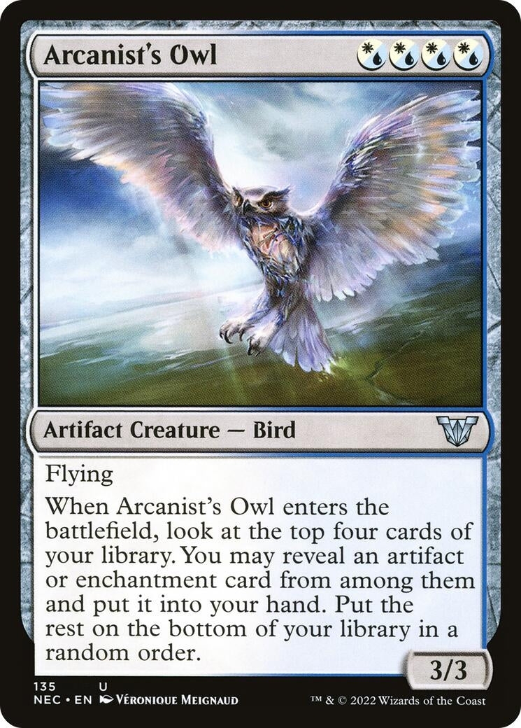 Image for Arcanist's Owl (135) (NEC) - Magic: The Gathering